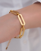 Pozłacana bransoletka typu łańcuch