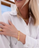 Pozłacana, modowa bransoletka ze stali chirurgicznej