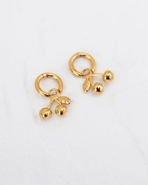 Złote kolczyki kółka ze stali chirurgicznej