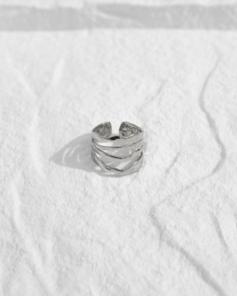 Klasyczny srebrny pierścionek ze stali nierdzewnej na wesele