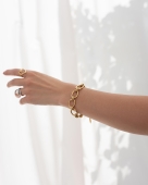 Elegancki zestaw biżuterii typu łańuch