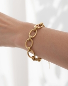 Pozłacany zestaw biżuterii typu łańcuch