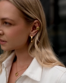 złota modna nausznica ze stali chirurgicznej