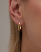 Pozłacane kolczyki koła sztyfty