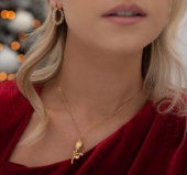 Pozłacane okrągłe kolczyki z cyrkoniami