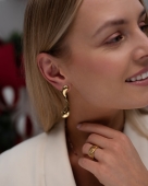 Pozłacane kolczyki łezki