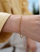 Delikatna złota bransoletka ze stali