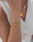 Klasyczna bransoletka ze stali z cyrkoniami