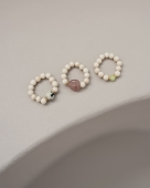 Pierścionek handmade z kamieni rzecznych i jaspisu