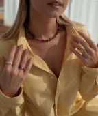 rozciągliwy pierścionek z masy perłowej