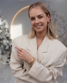 Kolczyki ze stali szlachetnej inspirowane kształtem stopionego metalu