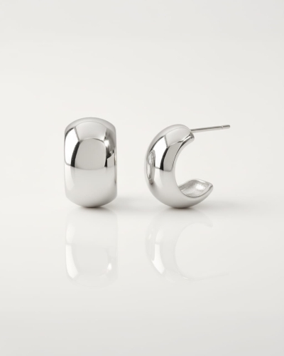 Srebrne kolczyki koła sztyfty