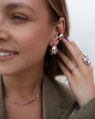 Srebrne kolczyki dmuchane  basic