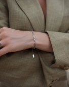 Srebrna bransoletka z serduszkami ze stali chirurgicznej basic