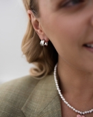 Srebrne kolczyki półokrągłe