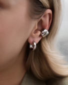 Srebrne kolczyki koła ze stali chirurgicznej premium