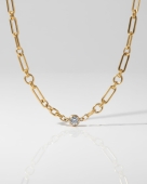 Złoty naszyjnik ze stali chirurgicznej na prezent