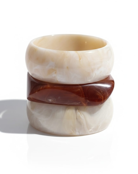 Szeroka kremowa bransoletka na prezent