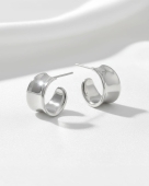 Srebrne kolczyki na sztyfcie ze stali pinterest