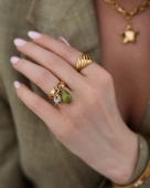 Pierścionek z kamieniem naturalnym