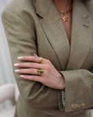 Ręcznie robiony pierścionek z kamieniem naturalnym