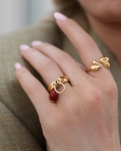 Pierścionek z kamieniem naturalnym