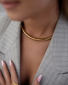 Złoty choker ze stali chirurgicznej basic