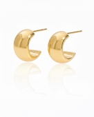 Złote kolczyki chunky hoops ze stali