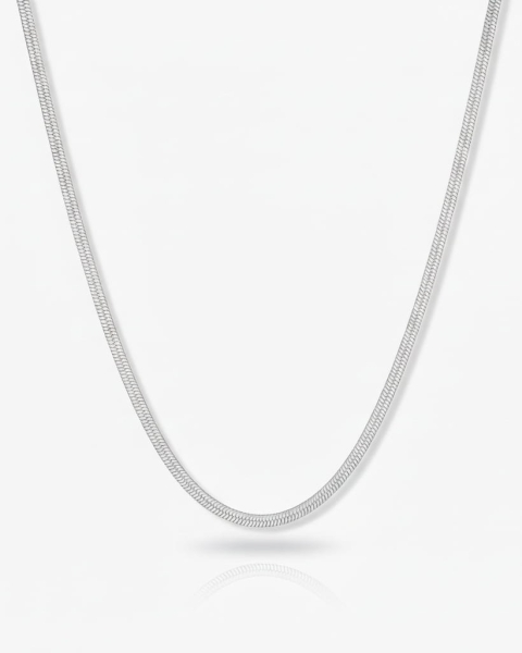 Srebrny naszyjnik żmijka ze stali