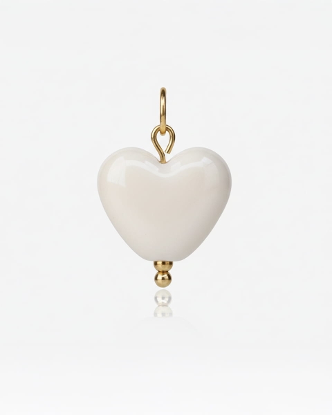 Zawieszka białe serce