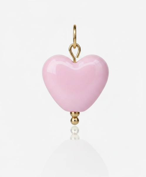 Zawieszka różowe serce