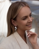 Srebrne kolczyki koła ze stali lekkie i wygodne na prezent