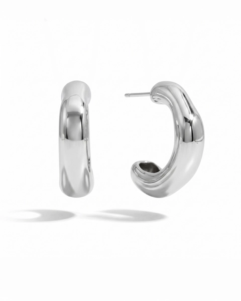 Srebrne kolczyki sztyfty ze stali