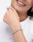 Tenisowa bransoletka ze stali basic