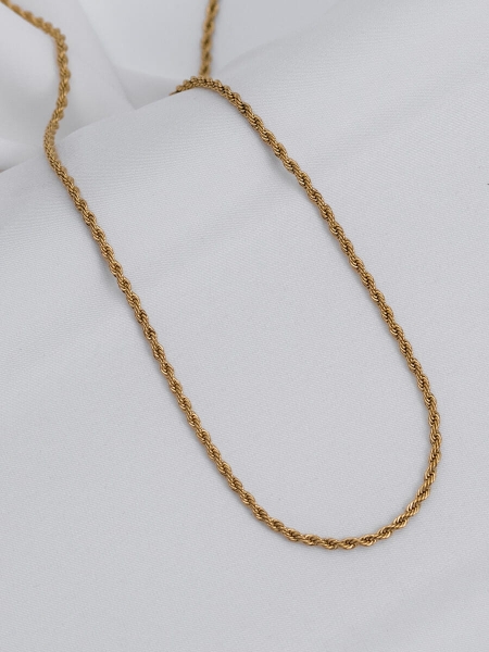 cienki przeplatany łańcuszek ze stali chirurgicznej